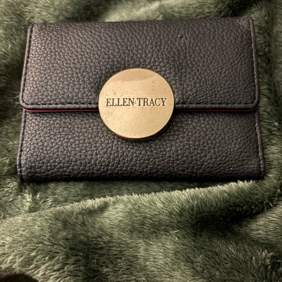 Ellen Tracy Black Wallet with Gold Accent - Picture 2 of 4